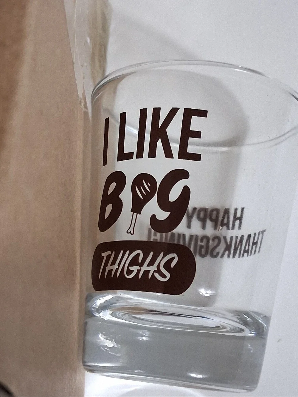 NWT Thanksgiving “I Like Big Thighs” Shot Glass | Set of 12 | Party Glasses